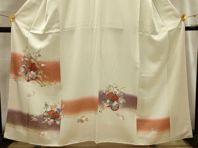 平和屋着物■訪問着 花車文 暈し染め 金彩 正絹 逸品 AABG8123sx