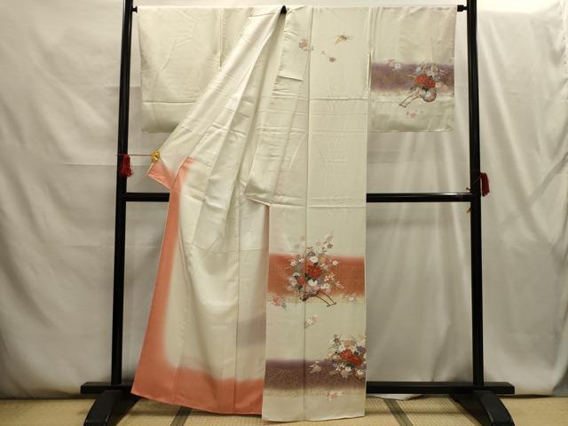 平和屋着物■訪問着 花車文 暈し染め 金彩 正絹 逸品 AABG8123sx