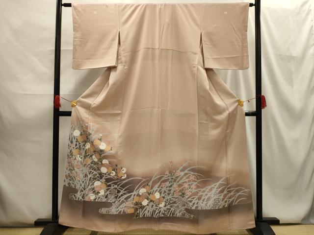 平和屋着物■豪華色留袖 刺繍 草花文 暈し染め 金糸 金銀彩 正絹 逸品 AABG8149sx