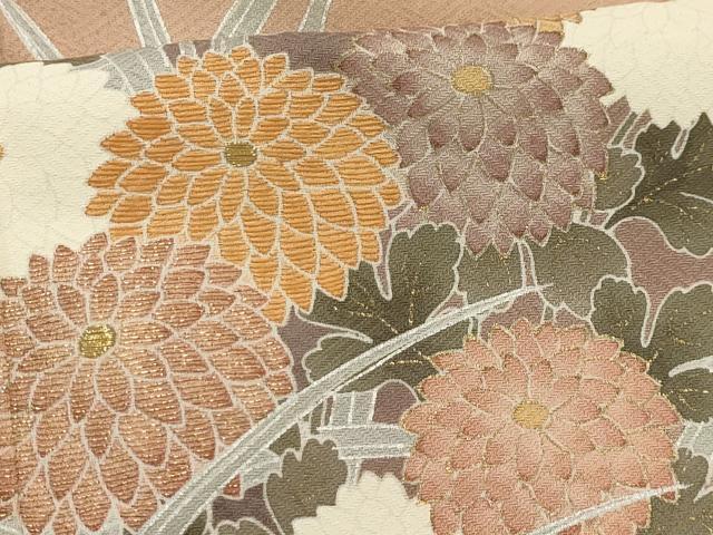平和屋着物■豪華色留袖 刺繍 草花文 暈し染め 金糸 金銀彩 正絹 逸品 AABG8149sx