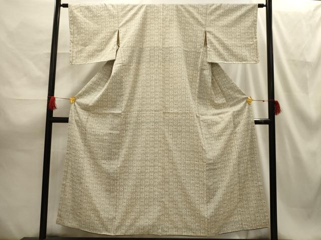平和屋着物■本塩沢 幾何学文様 正絹 逸品 AABG8158sx