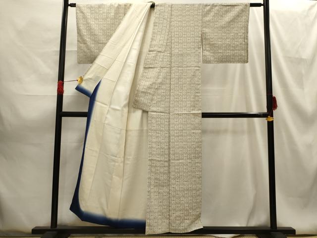 平和屋着物■本塩沢 幾何学文様 正絹 逸品 AABG8158sx
