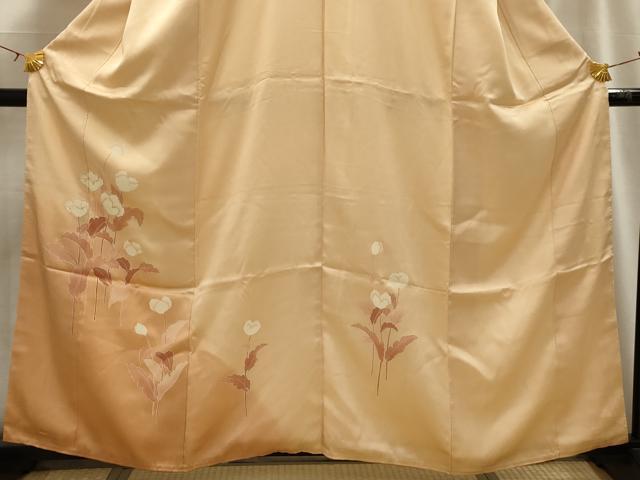 平和屋着物■訪問着 駒刺繍 草花文 暈し染め 正絹 逸品 AABG8167sx