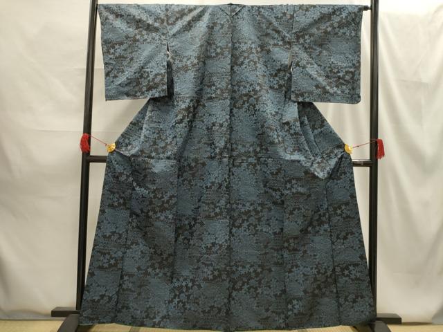 平和屋着物■上質な紬 風景文 正絹 逸品 AABG8174sx
