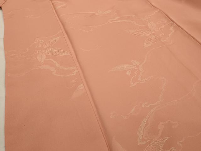 平和屋着物■上質な小紋 流水草花地紋 正絹 逸品 AABG8183sx