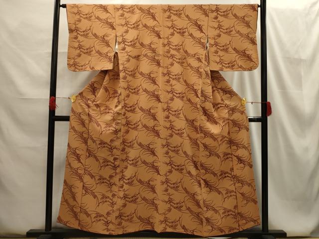 平和屋着物■上質な小紋 稲穂 正絹 逸品 AABG8184sx