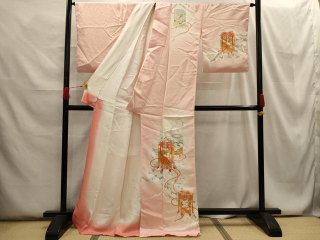 平和屋着物■訪問着 刺繍 貝桶花文 暈し染め 金彩 やまと誂製 正絹 逸品 AABG8185sx