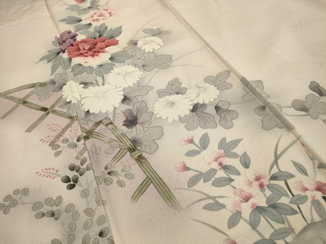 平和屋着物■訪問着 手描き 花籬文 暈し染め 正絹 逸品 AABG8192sx