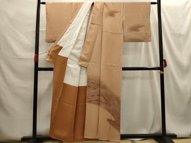 平和屋着物■訪問着 刺繍 霞文 暈し染め 金糸 正絹 逸品 AABG8193sx