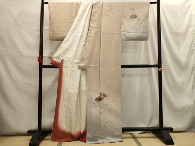 平和屋着物■訪問着 地紙花文 暈し染め 正絹 逸品 AABG8208sx