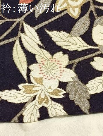 平和屋着物■上質な小紋 草花文 金銀彩 正絹 逸品 AABG8216sx