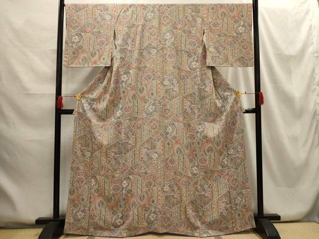 平和屋着物■上質な小紋 花尽くし 正絹 逸品 AABG8218sx