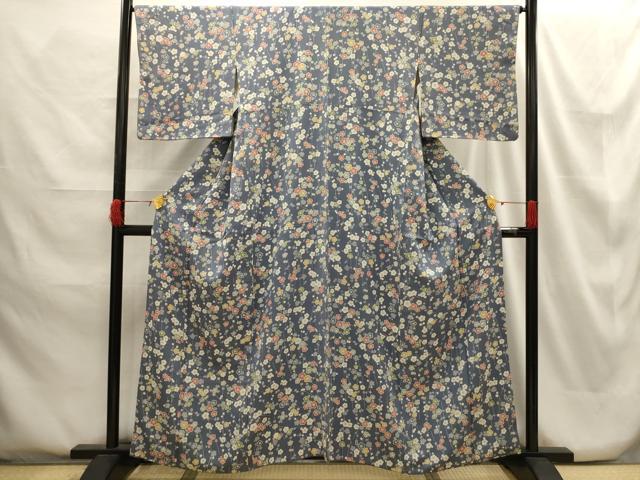 平和屋着物■上質な小紋 枝垂れ花文 正絹 逸品 AABG8226sx