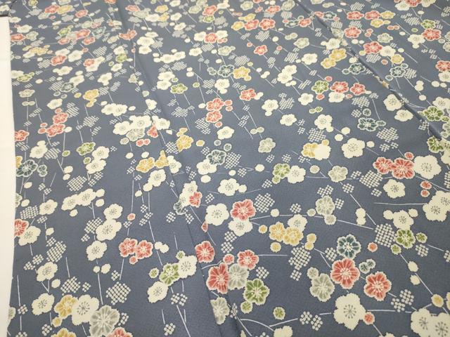 平和屋着物■上質な小紋 枝垂れ花文 正絹 逸品 AABG8226sx