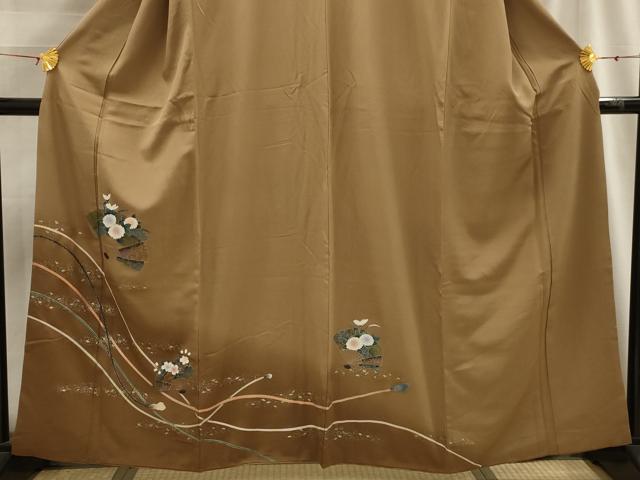 平和屋着物■訪問着 扇面花文 暈し染め 金銀彩 正絹 逸品 AABG8230sx