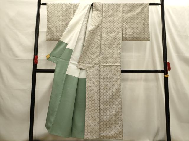 平和屋着物■お召 花菱文 正絹 逸品 AABG8288sx
