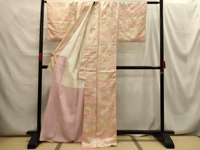 平和屋着物■上質な小紋 枝梅文 暈し染め 金彩 正絹 逸品 AABG8296sx