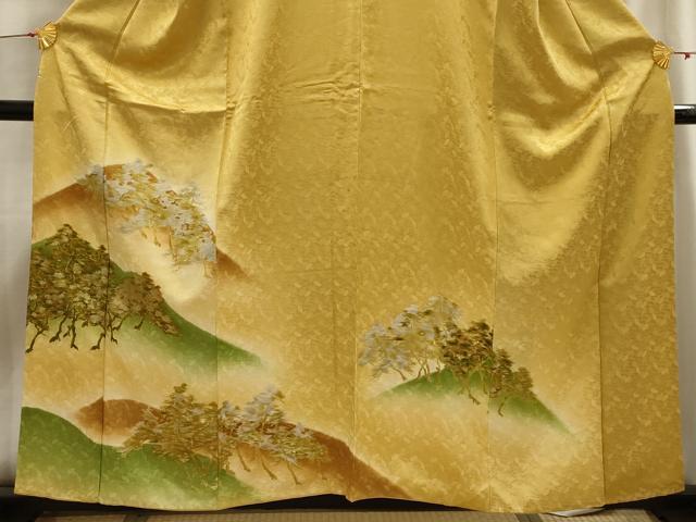 平和屋着物■豪華色留袖 遠山樹林文 暈し染め 金彩 正絹 逸品 AABG8303sx
