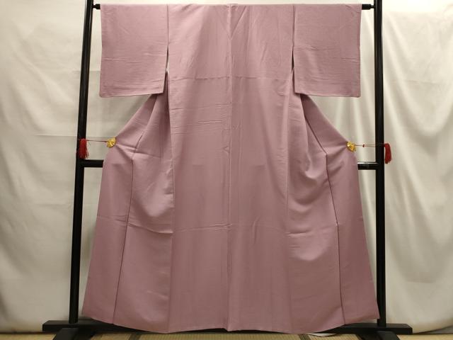 平和屋着物■上質な色無地 紋意匠 梅鼠色 正絹 逸品 AABG8321sx