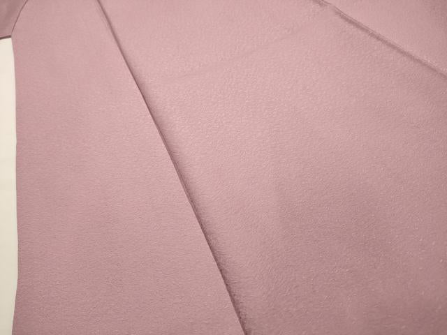 平和屋着物■上質な色無地 紋意匠 梅鼠色 正絹 逸品 AABG8321sx