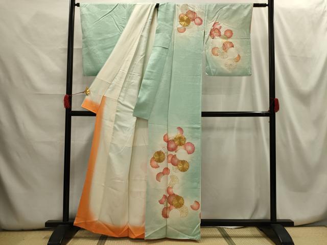 平和屋着物■訪問着 駒刺繍 菊 金彩 正絹 逸品 AABG8337sx