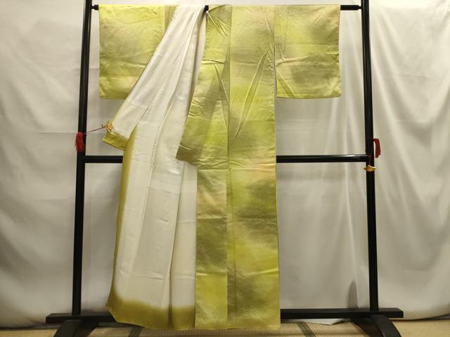 平和屋着物■上質な小紋 立波文 暈し染め 正絹 逸品 AABG8358sx