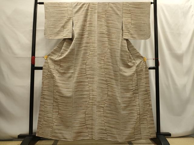 平和屋着物■上質な小紋 横段文 正絹 逸品 AABG8370sx