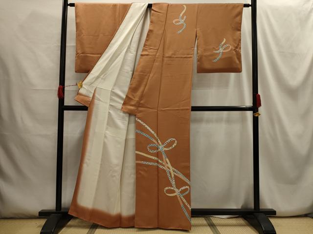 平和屋着物■訪問着 結び紐吉祥花文 正絹 逸品 AABG8392sx