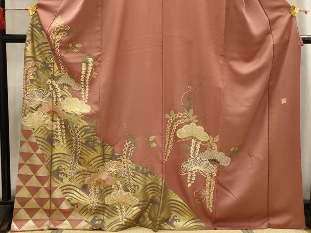 平和屋着物■訪問着 作家物 立波松花文 金彩 正絹 逸品 AABG8395sx