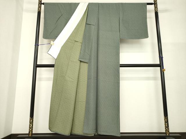 平和屋着物▽江戸小紋 単衣 小花文 正絹 逸品 AABG8435ck