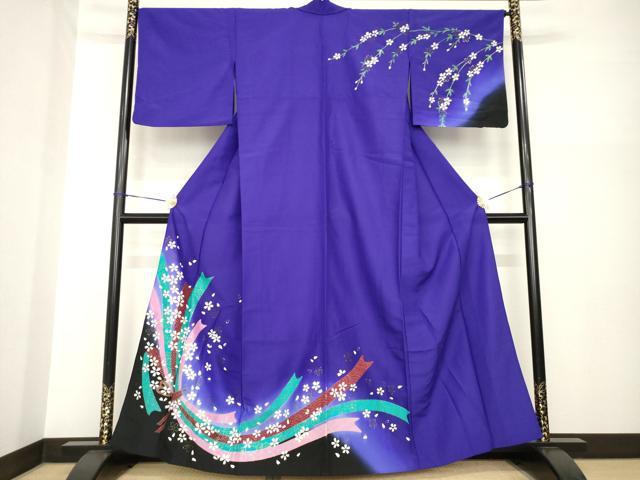 平和屋着物▽訪問着 単衣 束ね熨斗花文 金彩 洗える着物 AABG8443ck