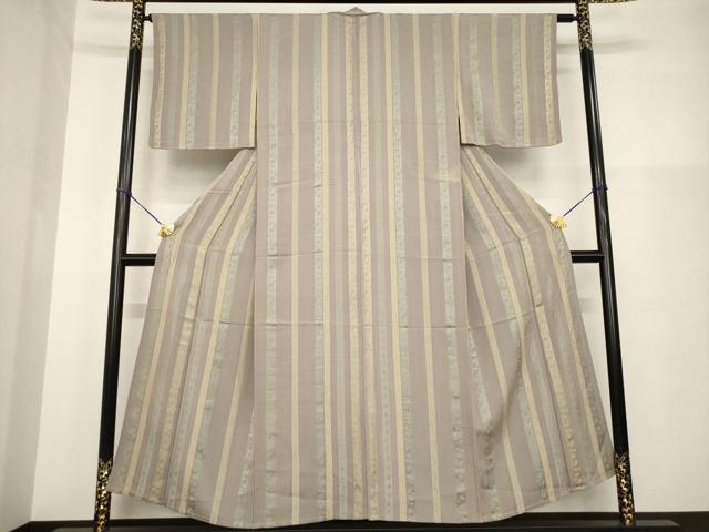 平和屋着物▽上質な小紋 単衣 花間道 地紋起こし 正絹 逸品 未使用 AABG8474ck