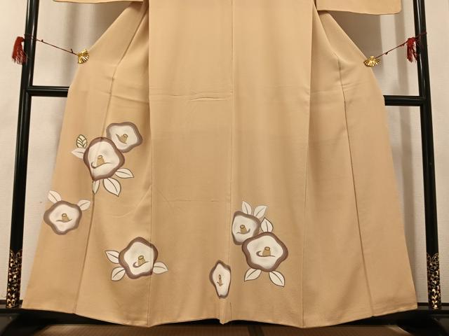 平和屋着物●訪問着 椿 金彩 正絹 逸品 AABG8482ph