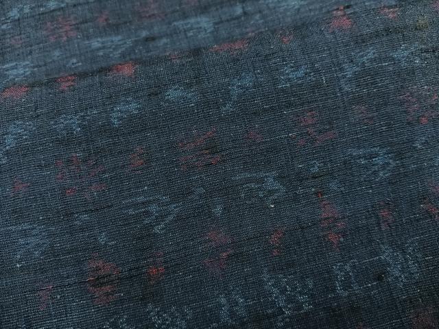 平和屋着物●上質な紬 ちぢみ織 正絹 逸品 AABG8484ph
