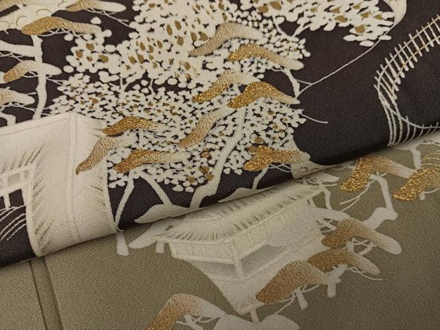 平和屋着物●豪華色留袖 友禅 浜松風景文 暈し染め 金彩 正絹 逸品 AABG8487ph