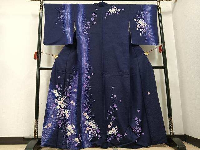 平和屋着物●越後十日町の一流染匠 桐屋・翠山工房 徳永憲峯 訪問着 辻が花 絞り 暈し染め 銀通し地 正絹 逸品 AABG8513ph