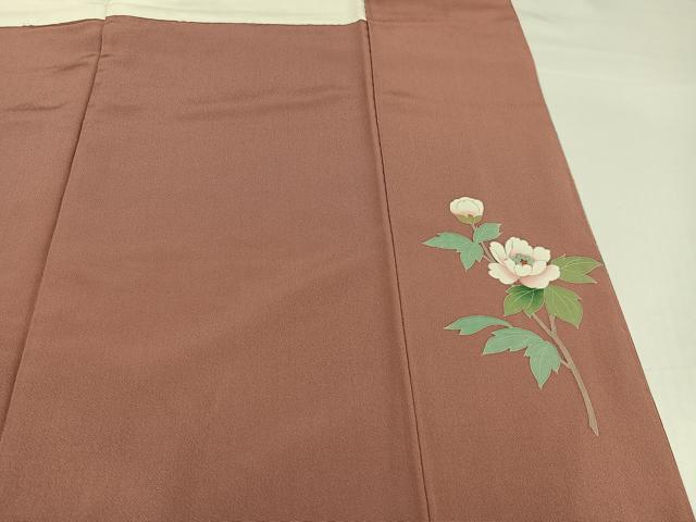 平和屋着物●訪問着 作家物 枝花文 暈し染め 正絹 逸品 AABG8536ph