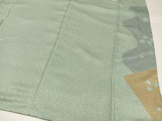 平和屋着物●訪問着 草花文 金彩 正絹 逸品 AABG8538ph
