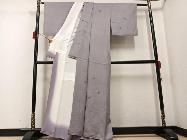 平和屋着物●友禅作家の巨匠 浅井青仁 訪問着 草花文 正絹 逸品 AABG8540ph