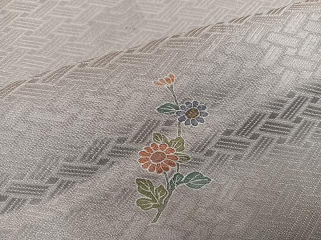 平和屋着物●友禅作家の巨匠 浅井青仁 訪問着 草花文 正絹 逸品 AABG8540ph