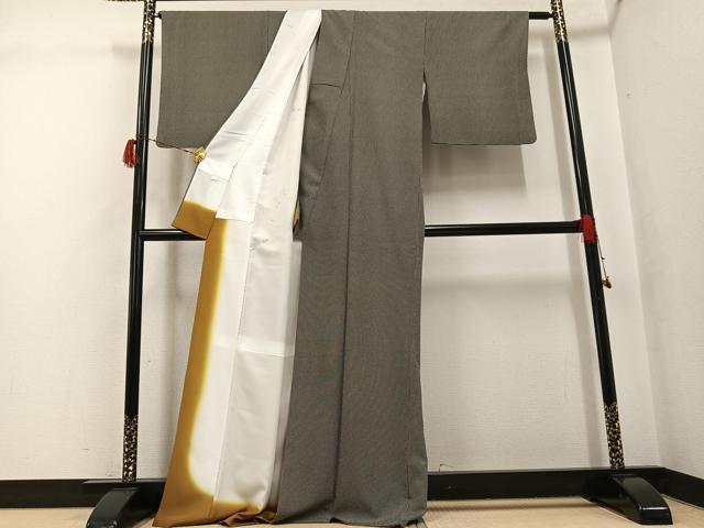 平和屋着物●江戸小紋 角通し 正絹 逸品 AABG8551ph