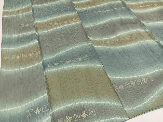 平和屋着物●上質な小紋 花鳥文 暈し染め 正絹 逸品 AABG8558ph