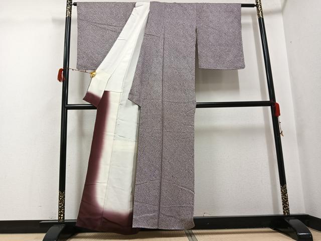 平和屋着物●大変加工の良い総絞り小紋 正絹 逸品 AABG8560ph