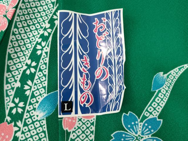 平和屋着物▽小紋 単衣 舞桜文 洗える着物 AABG8604ck