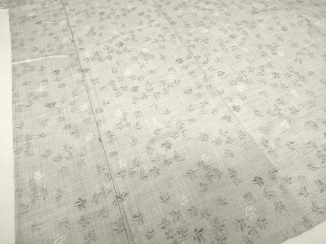 平和屋着物▽本場越後伝承紬 単衣 織式部 反端付き 正絹 逸品 AABG8630ck