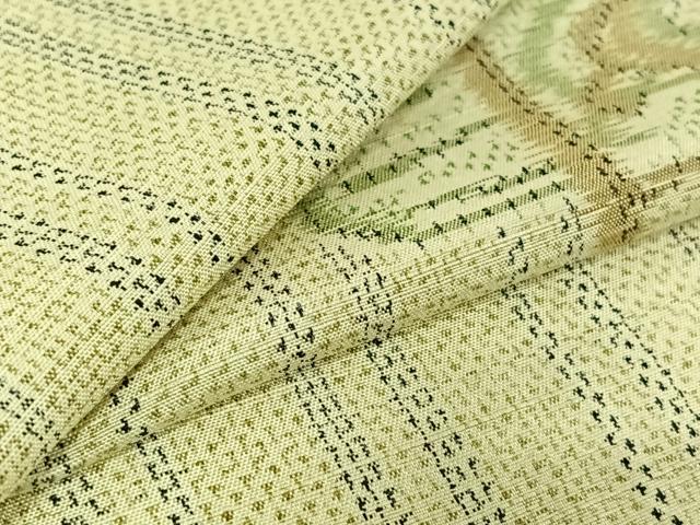 平和屋着物▽上質な紬 単衣 流水文 正絹 逸品 AABG8654jh