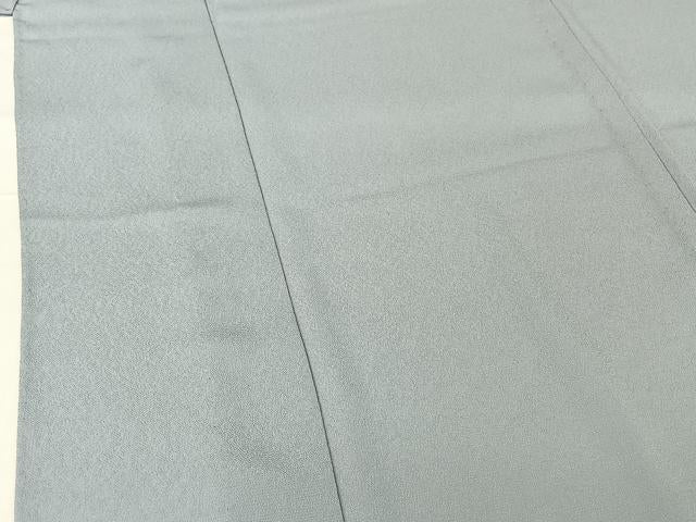 平和屋着物▽男性 色無地 単衣 秘色色 鬼しぼ縮緬 正絹 逸品 AABG8670jh