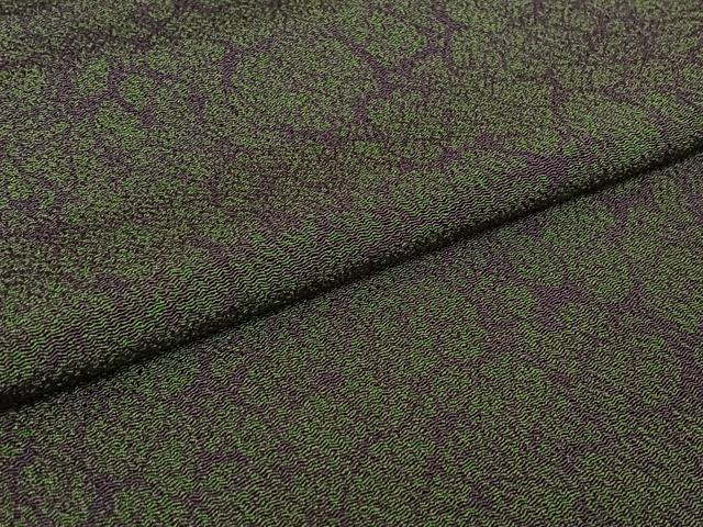 平和屋着物▽上質な小紋 単衣 天目文様 鬼しぼ縮緬 正絹 逸品 未使用 AABG8685jh