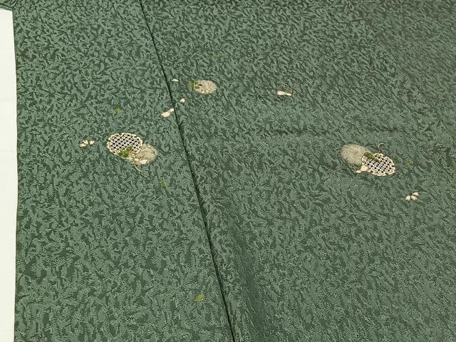 平和屋着物▽上質な小紋 単衣 雪輪花文 金彩 正絹 逸品 AABG8687jh