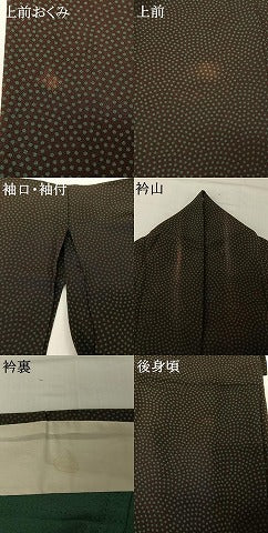 平和屋着物▽上質な小紋 単衣 鮫小紋柄 正絹 逸品 AABG8694jh